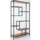 Biblioteca M1 Estanteria Hierro Madera Industrial 180x100x35