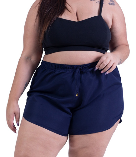 Shortinho De Banho Plus Size Feminino + Bore Ciganinha Lindo