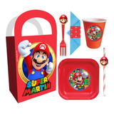 Cotillón Mario Bros Cumpleaños Personalizado Niños