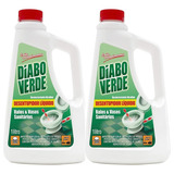 Kit 2 Desentupidor Liquido De Ralo Vaso Pia Diabo Verde 1 L