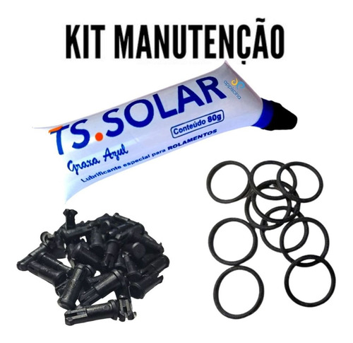 Kit Manutenção Aquec Solar Oring Preto+ Graxa Pinos Ts Solar