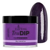 Polvo Trudip Inmersión Para Esmalte Sin Cabina Ezflow 56 Gr Color Jocker's Wild (violeta Oscuro)