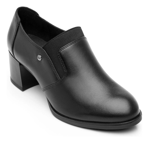 Zapato De Tacón Medio Para Mujer Piel Flexi 137302 Negro | Envío gratis