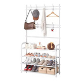 Organizador Multifuncional Rack Zapatero Perchero 4 En 1