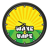 Reloj De Pared Wake & Vape Vapor Shop Vaper Gift, Beagle