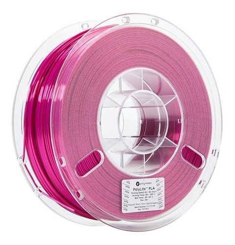 Filamento Polymaker Polylite Pla Silk Colors, 1.75mm - 1kg Color Magenta