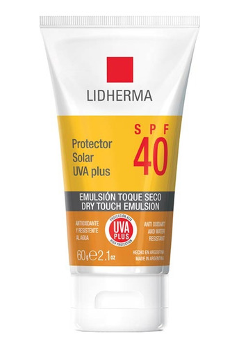 Protector Solar Spf 40 Toque Seco Uva Plus Lidherma-recoleta