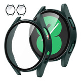Capa Case C/ Vidro Para Galaxy Watch 4 - Verde Escuro - 44mm