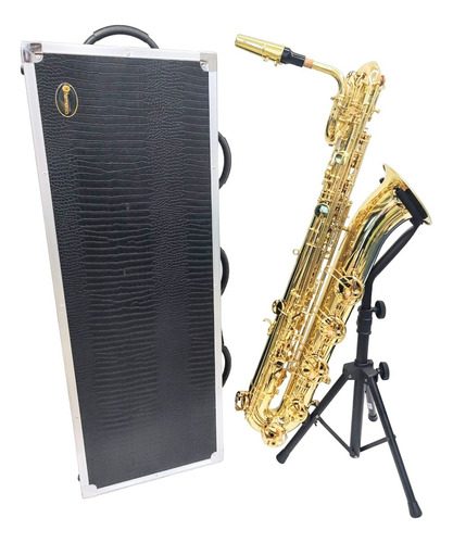 Sax Barítono Harmonics Mib Hbs-110l - Novo  - Aceito Trocas