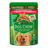 Purina Dog Chow Pollo Alimento Húmedo Cachorros Sobre De 100g