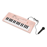 Piano Electrónico Pink Piano Mini Teclado Electrónico De 37