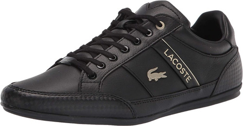 Tenis Lacoste Chaymon Core Negro Dorado Cuero Hombre T 11