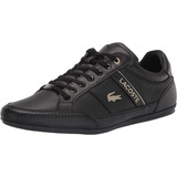 Tenis Lacoste Chaymon Core Negro Dorado Cuero Hombre T 11