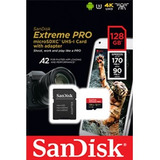 Microsdxc 128gb Sandisk Extreme Pro 170mb/s A2 Com Adaptador