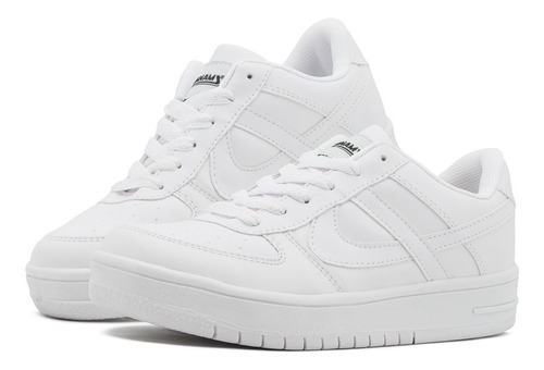 Tenis Hombre Panam Skate Blanco Tipo Piel 23-28