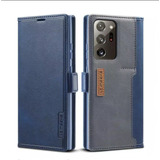 Carcasa Flip Cuero Blue Interior Tpu Samsung Note 20 Ultra
