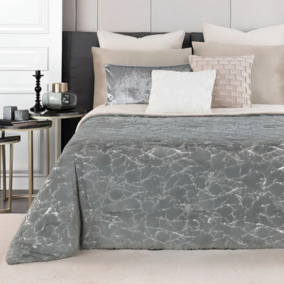 Cobertor King Size Jumbo Edredón Invernal Luxus Afelpado Color Relámpago (Gris) | Meses sin interés