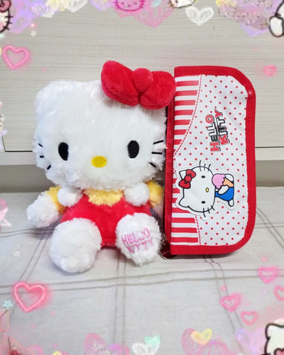 Combo Peluche Hello Kitty + Cartuchera Regalo Niño Kawaii 
