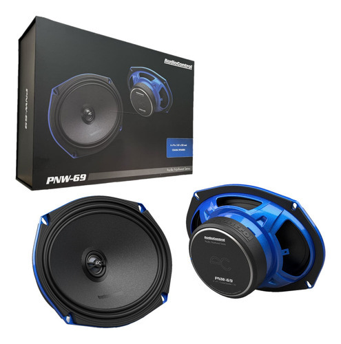 Bocinas Audiocontrol Pnw-69 Coaxiales 6x9 Pulgadas 100 Rms Color Negro Con Azul