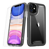 Funda Protectora Uso Rudo Para iPhone 11 6.1 Con Cristal Tem