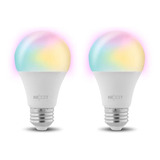 2 Focos Inteligentes Nexxt Home Led Rgb Multi /vc Color Bulb