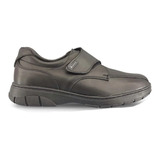 Zapatos Colegial Cuero 100% Cosidos Confort Velcro Anatómico