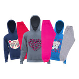 Kit 3 Conjuntos De Inverno Infantil Moletom Feminino Atacado