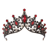 Coroa De Noiva Festa Cosplay Miss Debutante Preta Vermelho