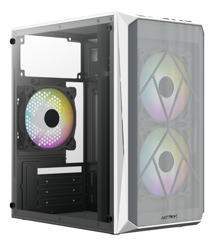 Gabinete Doom Gi630: M-atx, 500w, Usb 3.0, Rgb, Negro/blanco