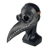 Black Plague Doctor Máscara Con Pico Para Halloween