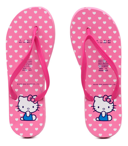 Sandalias Andrea Hello Kitty Rosas Fiusha Playa Mujer Dama