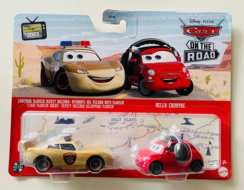 Disney Cars Set Rayo Mcqueen Patrulla Sheriff Y Fiat Bella