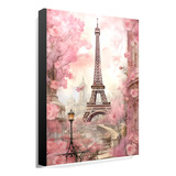 Cuadros Decorativos Economico 90x60 Cms  Torre Eiffel Rosa