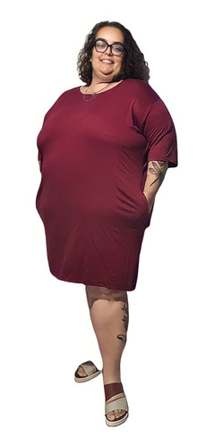 Vestido Camisetão Até O Tam. G5 Plus Size Com Bolso Atacado 