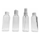 Botellitas Para Viaje Kit De 4 Con Bolsa Resellable 75ml