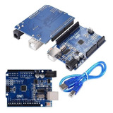 Placa Compatível Arduino Uno Atmega328 Smd + Cabo Usb Me