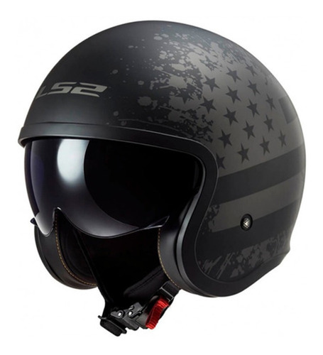 Casco Moto Abierto Ls2 599 Flag Mate Cuota En Devotobikes