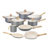 Set Ollas Hudson Bateria Cocina 13pzs Ceramica Antiadherente