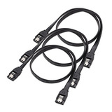 Pack 3 Cables Sata Iii 6.0 Gbps 18  (ssd, Sata 3) Negro.