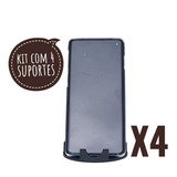 Kit Com 4 Suportes Mesa Celular Universal Display Preto