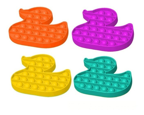 Fidget Toys Pop It Brinquedo Anti Stress Pato - Colorido