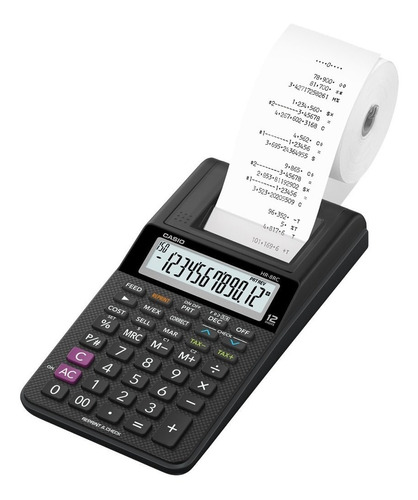 Calculadora Bobina Hr-8rc-bk Bivolt Casio