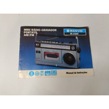 Manual Mini Rádio Gravador Portátil Am Fm Sanyo 7390