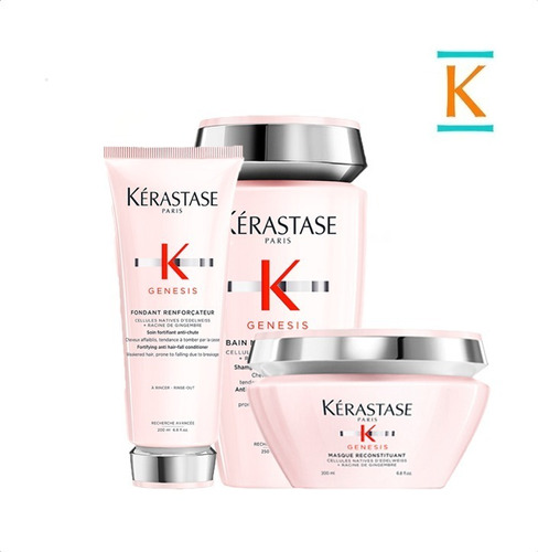 Kit Kérastase Genesis: Shampoo + Acondicionador + Máscara