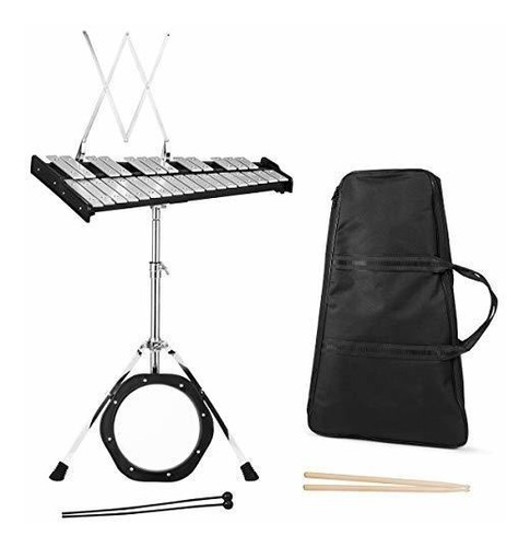 Giantex Percussion Glockenspiel Bell Kit 30 Notas, Con Marco