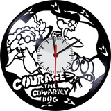 Reloj En Vinilo Lp Coraje / Vinyl Clock Courage Cowardly Dog