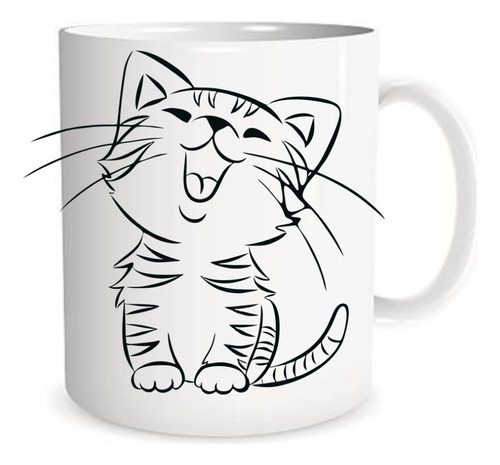 Taza De Cerámica De Gato Taza Para Café Gatitos 320ml