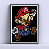 Cuadro Mario Bros Ilustra Decorativo 30x40cm Listo P Colgar