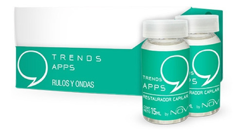 15 Ampollas Apps Nov Rulos Ondas Restaurador Capilar X 15 Ml