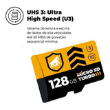 Sd Turbo 128g U3 + Adptador Pendrive + Adaptador Sd